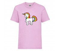 Футболка детская Единорог 0010 (Unicorn) светлорозовая (UNN lipnc 0010)104 см