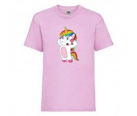 Футболка детская Единорог 0016 (Unicorn) светлорозовая (UNN lipnc 0016)104 см