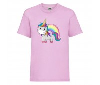 Футболка детская Единорог 0017 (Unicorn) светлорозовая (UNN lipnc 0017)104 см
