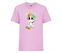Футболка детская Единорог 0019 (Unicorn) светлорозовая (UNN lipnc 0019)104 см