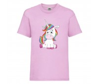 Футболка детская Единорог 0022 (Unicorn) светлорозовая (UNN lipnc 0022)104 см
