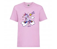 Футболка детская Единорог 0027 (Unicorn) светлорозовая (UNN lipnc 0027)104 см