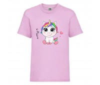 Футболка детская Единорог 0031 (Unicorn) светлорозовая (UNN lipnc 0031)104 см