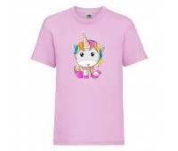 Футболка детская Единорог 0032 (Unicorn) светлорозовая (UNN lipnc 0032)104 см