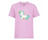 Футболка детская Единорог 0036 (Unicorn) светлорозовая (UNN lipnc 0036)104 см