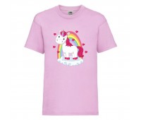 Футболка детская Единорог 0037 (Unicorn) светлорозовая (UNN lipnc 0037)104 см