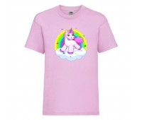 Футболка детская Единорог 0043 (Unicorn) светлорозовая (UNN lipnc 0043)104 см