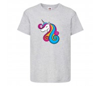 Футболка детская Единорог 004 (Unicorn) серая (UNN gry 004)104 см