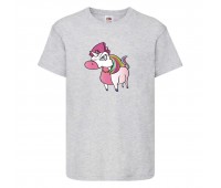 Футболка детская Единорог 005 (Unicorn) серая (UNN gry 005)104 см