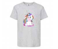 Футболка детская Единорог 006 (Unicorn) серая (UNN gry 006)104 см