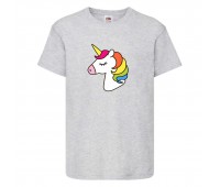 Футболка детская Единорог 008 (Unicorn) серая (UNN gry 008)104 см