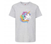 Футболка детская Единорог 0011 (Unicorn) серая (UNN gry 0011)104 см