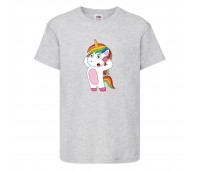 Футболка детская Единорог 0016 (Unicorn) серая (UNN gry 0016)104 см