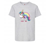 Футболка детская Единорог 0017 (Unicorn) серая (UNN gry 0017)104 см