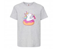 Футболка детская Единорог 0018 (Unicorn) серая (UNN gry 0018)104 см