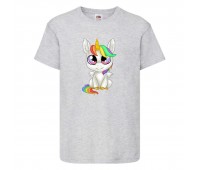 Футболка детская Единорог 0019 (Unicorn) серая (UNN gry 0019)104 см