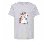Футболка детская Единорог 0022 (Unicorn) серая (UNN gry 0022)104 см