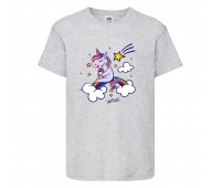 Футболка детская Единорог 0027 (Unicorn) серая (UNN gry 0027)104 см
