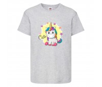 Футболка детская Единорог 0030 (Unicorn) серая (UNN gry 0030)104 см