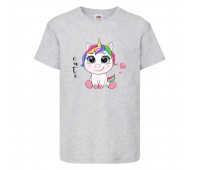 Футболка детская Единорог 0031 (Unicorn) серая (UNN gry 0031)104 см