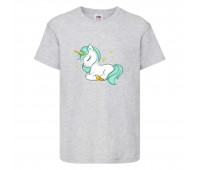 Футболка детская Единорог 0036 (Unicorn) серая (UNN gry 0036)104 см