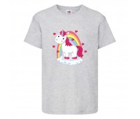 Футболка детская Единорог 0037 (Unicorn) серая (UNN gry 0037)104 см