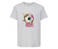 Футболка детская Единорог 0041 (Unicorn) серая (UNN gry 0041)104 см