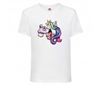Футболка Единорог 003 (Unicorn) белая (EDNG wh 003) 140 см