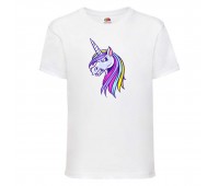 Футболка Единорог 007 (Unicorn) белая (EDNG wh 007) 140 см