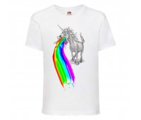 Футболка Единорог 0012 (Unicorn) белая (EDNG wh 0012) 140 см