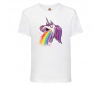 Футболка Единорог 0014 (Unicorn) белая (EDNG wh 0014) 140 см