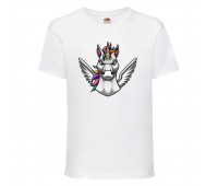 Футболка Единорог 0039 (Unicorn) белая (EDNG wh 0039) 140 см