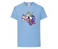 Футболка Единорог 003 (Unicorn) голубая (EDNG lbl 003) 140 см