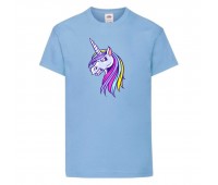Футболка Единорог 007 (Unicorn) голубая (EDNG lbl 007) 140 см