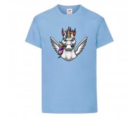 Футболка Единорог 0039 (Unicorn) голубая (EDNG lbl 0039) 140 см