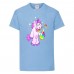 Футболка Единорог 0042 (Unicorn) голубая (EDNG lbl 0042) 140 см