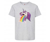 Футболка Единорог 0014 (Unicorn) серая (EDNG gry 0014) 140 см