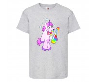 Футболка Единорог 0042 (Unicorn) серая (EDNG gry 0042) 140 см