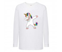 Лонгслив реглан Единорог 002 (Unicorn) белый (EDN wh 002) 104 см