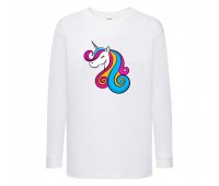 Лонгслив реглан Единорог 004 (Unicorn) белый (EDN wh 004) 104 см