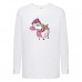 Лонгслив реглан Единорог 005 (Unicorn) белый (EDN wh 005) 104 см