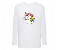 Лонгслив реглан Единорог 008 (Unicorn) белый (EDN wh 008) 116 см