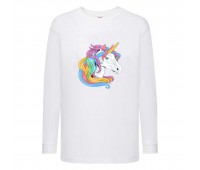 Лонгслив реглан Единорог 0011 (Unicorn) белый (EDN wh 0011) 104 см