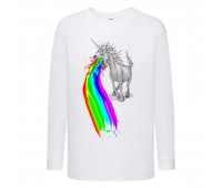 Лонгслив реглан Единорог 0012 (Unicorn) белый (EDN wh 0012) 140 см