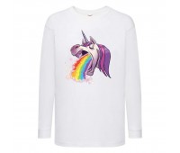 Лонгслив реглан Единорог 0014 (Unicorn) белый (EDN wh 0014) 140 см
