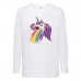 Лонгслив реглан Единорог 0014 (Unicorn) белый (EDN wh 0014) 140 см