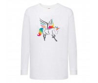 Лонгслив реглан Единорог 0015 (Unicorn) белый (EDN wh 0015) 104 см