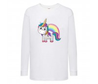 Лонгслив реглан Единорог 0017 (Unicorn) белый (EDN wh 0017) 104 см
