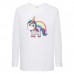 Лонгслив реглан Единорог 0017 (Unicorn) белый (EDN wh 0017) 104 см