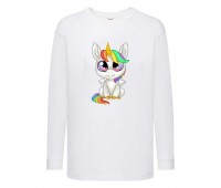Лонгслив реглан Единорог 0019 (Unicorn) белый (EDN wh 0019) 104 см